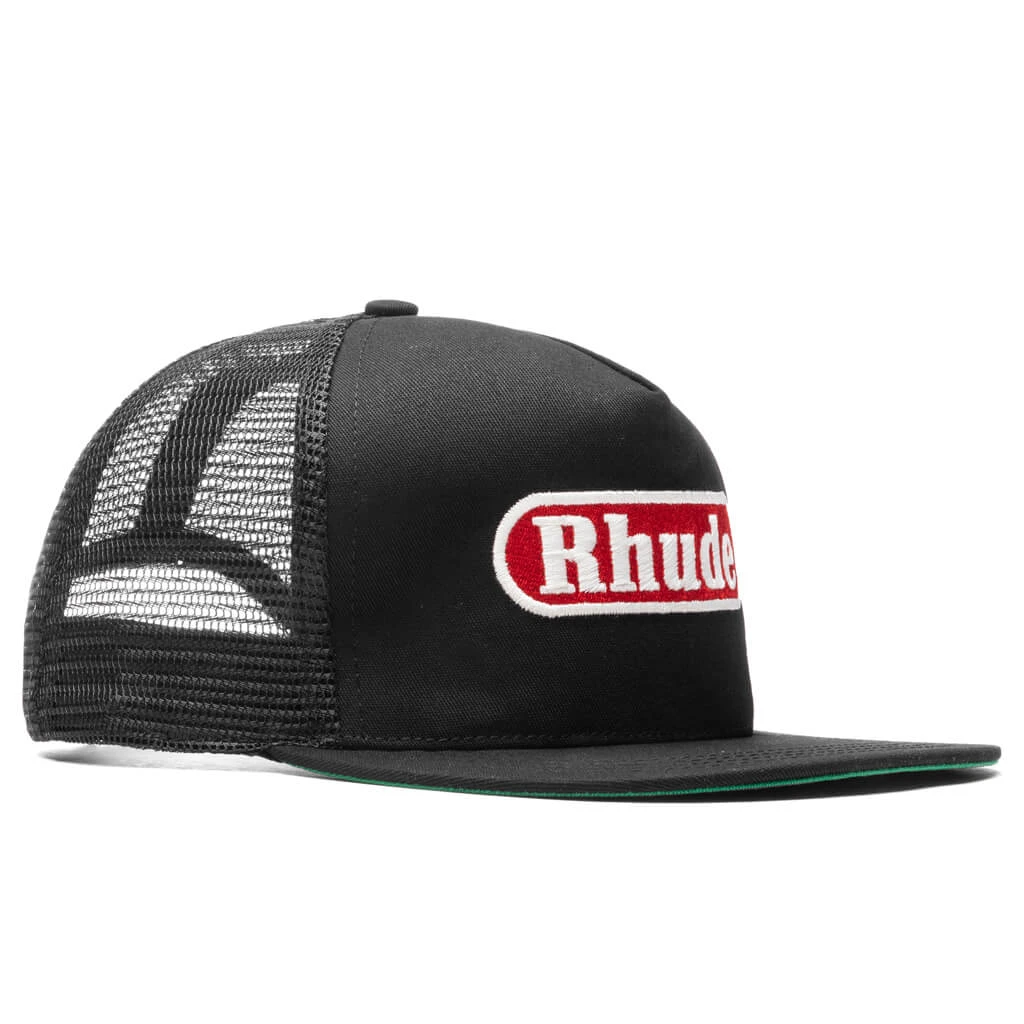 Rhude Pit Stop Trucker - Black 3 Rhude Pit Stop Trucker - Black - Image 3