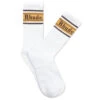 Rhude Stripe Logo Sock - White/Brown