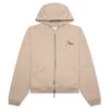 Rhude Zip Up Hoodie - Sand