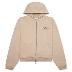 Rhude Zip Up Hoodie - Sand