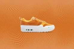 Serena Williams Design Crew X Nike Air Max 1 Women's - Monarch/Summit White/Sundial -Fashion Clothing Store SWDC W NIKE AIR MAX 1 MONARCH SUMMIT WHITE SUNDIAL CLEAR JADE FQ4298 800 08 10 23 Feature JPcopy