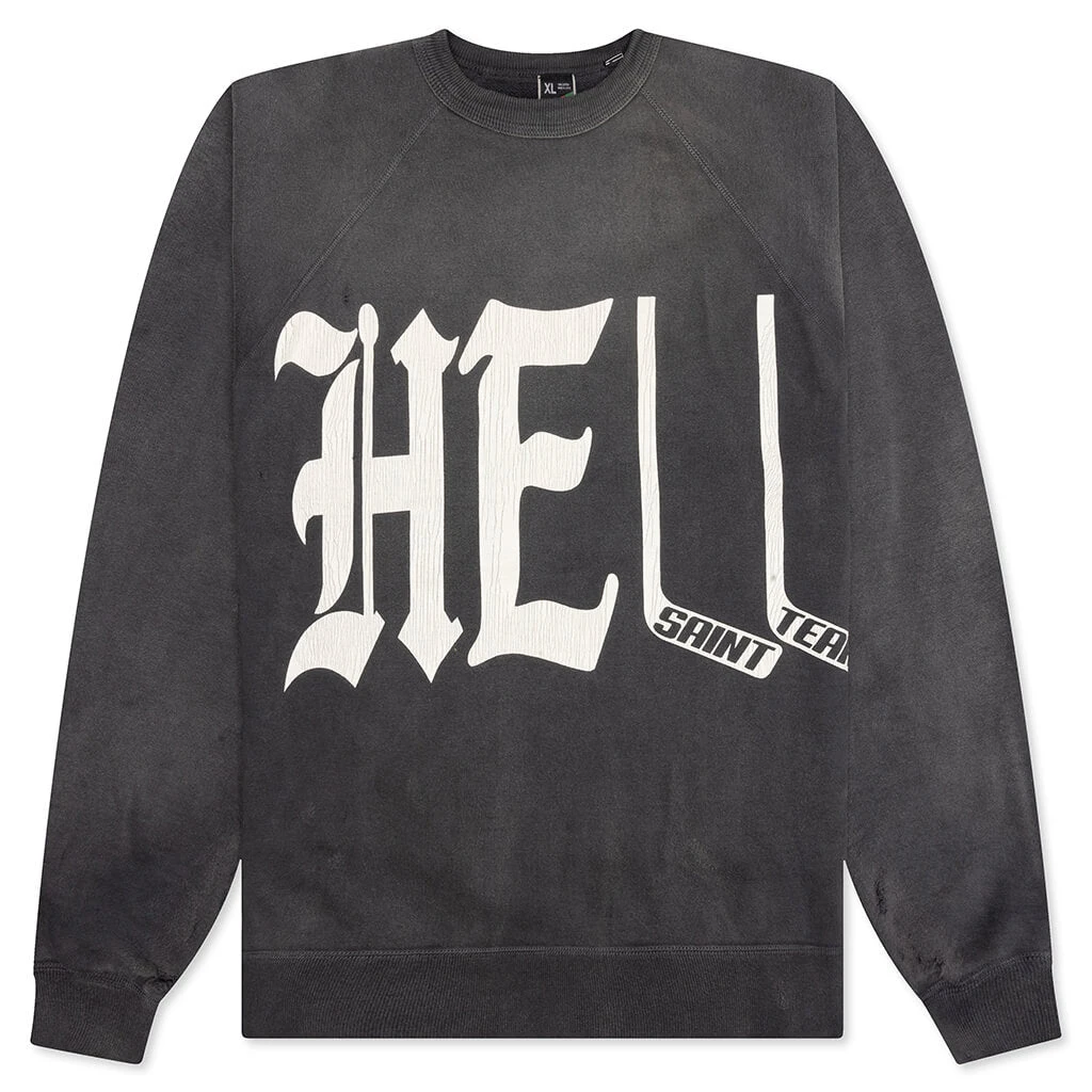 Saint Michael X Denim Tears Hell Crew Sweater - Black 1 Saint Michael X Denim Tears Hell Crew Sweater - Black