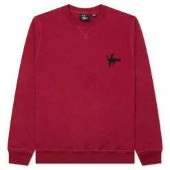 Snaked By A Horse Crewneck Sweatshirt - Beet Red