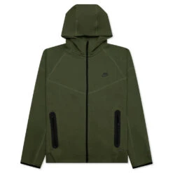 Nike Sportswear Tech Fleece Windrunner Full Zip Hoodie - Medium Olive/Black