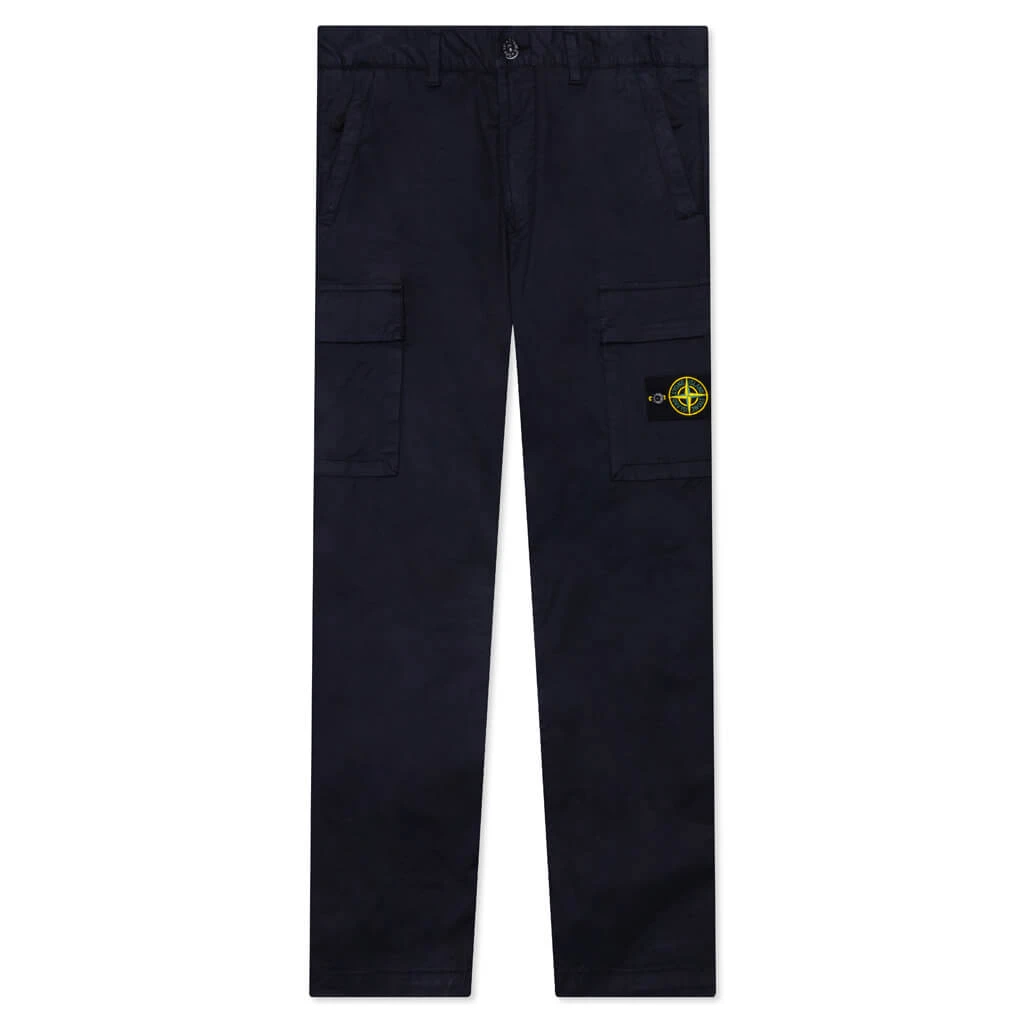 Stone Island Stretch Gabardine Trousers - Navy Blue 1 Stone Island Stretch Gabardine Trousers - Navy Blue