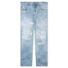 Amiri Straight Fit Aloha Patch Jean - Faded Indigo