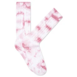 Stussy Dyed Ribbed Crew Socks - Berry