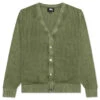 Stussy Loose Gauge Cardigan - Olive