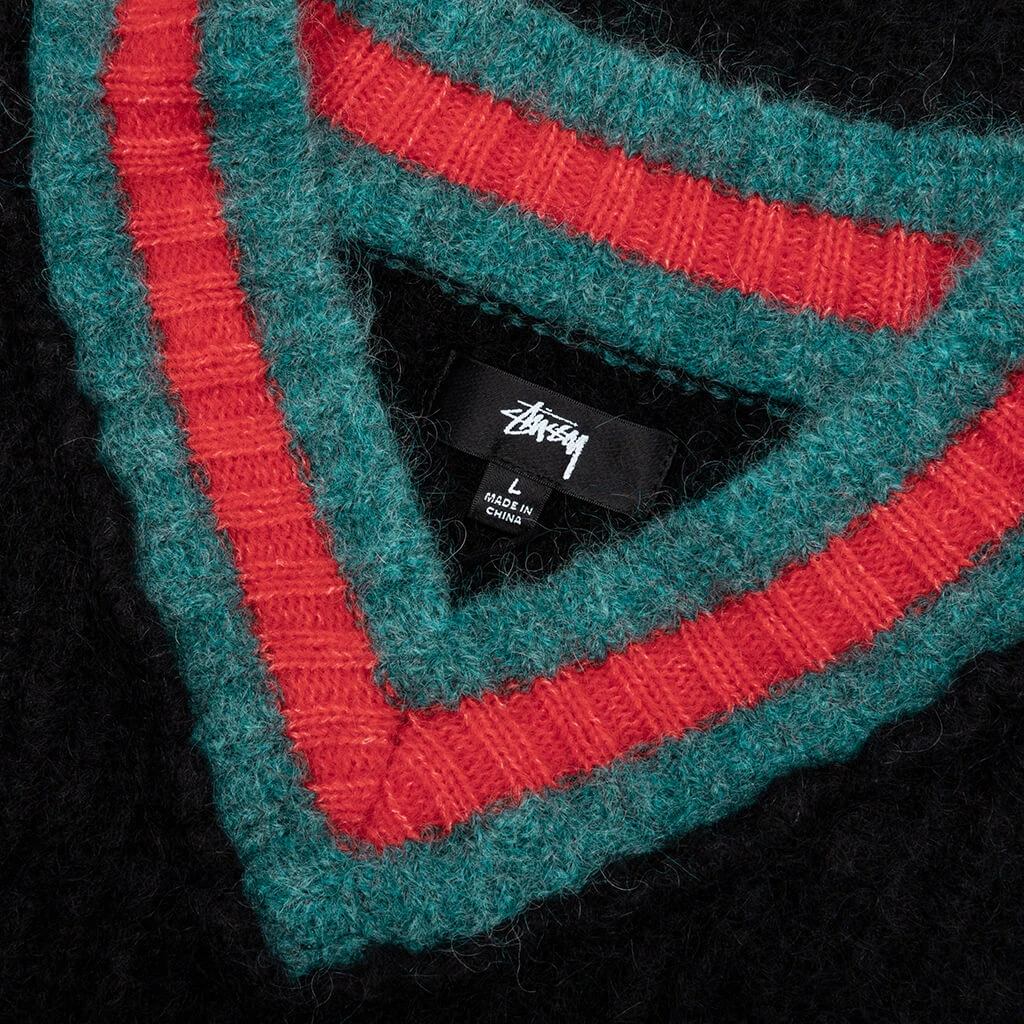 Stussy Mohair Tennis Sweater - Black 4 Stussy Mohair Tennis Sweater - Black - Image 4