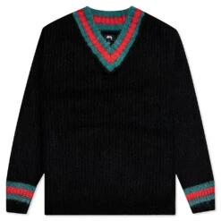 Stussy Mohair Tennis Sweater - Black