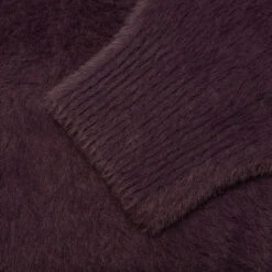 Stussy Shaggy Cardigan - Eggplant -Fashion Clothing Store Stussy Shaggy Cardigan Eggplant 117094 EGGP 10 08 2021 01 4