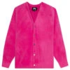 Stussy Shaggy Cardigan - Fuchsia