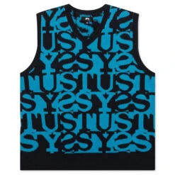 Stussy Stacked Sweater Vest - Dark Navy