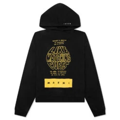 Marni Maxi Slogan Hoodie - Black