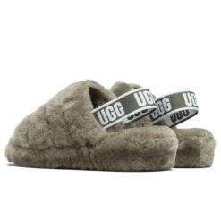Ugg Women's Fluff Yeah Slide - Burnt Olive -Fashion Clothing Store UGG Womens Fluff Yeah Slide Burnt Olive 1095119 BTOL 12 27 2020 01 4