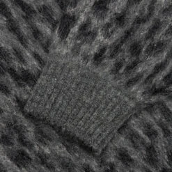 Leopard Mohair Cardigan - Grey -Fashion Clothing Store Wacko Maria Leopard Mohair Cardigan Grey 20FW WMK KN20 12 24 2020 01 3