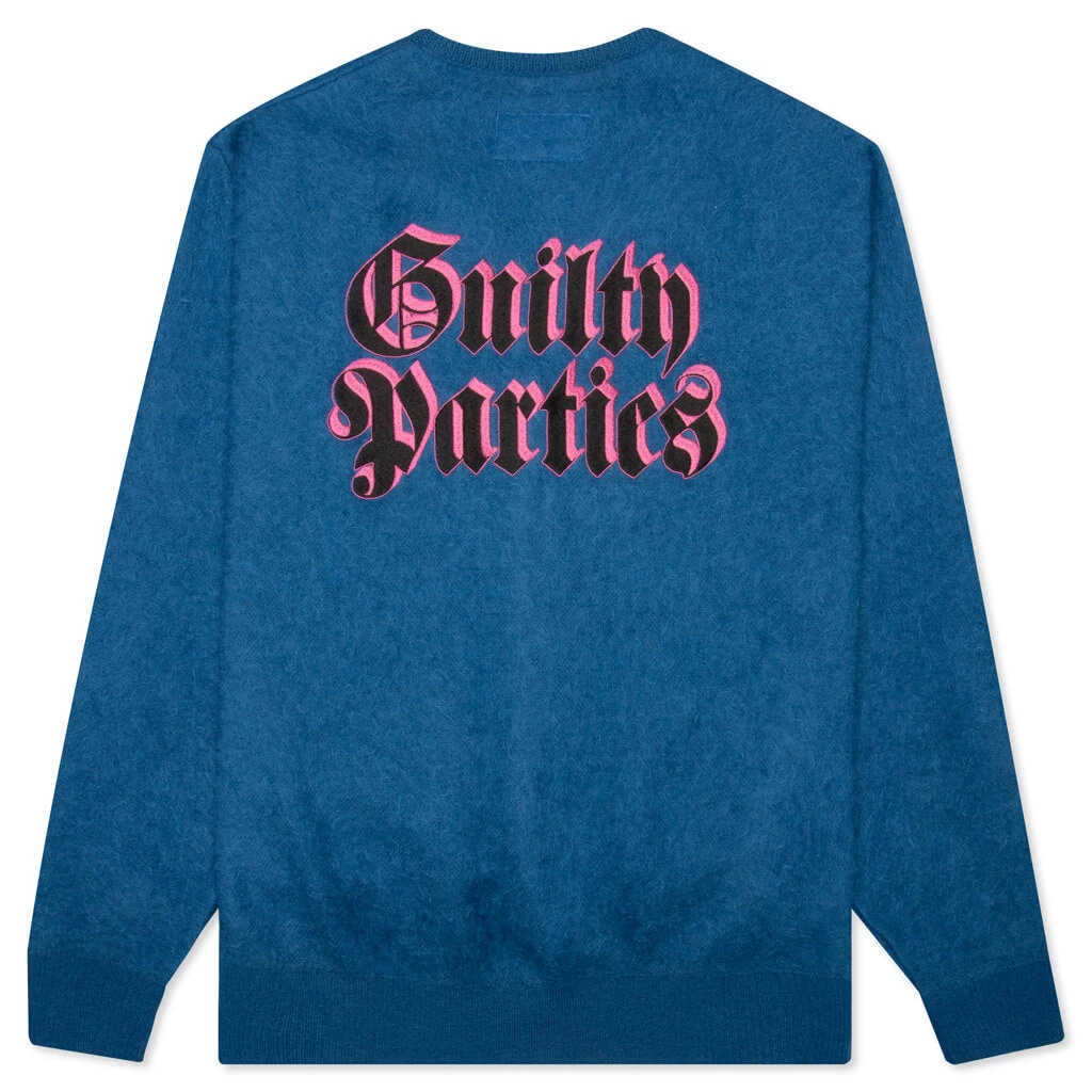 Mohair Cardigan Type 2 - Blue 2 Mohair Cardigan Type 2 - Blue - Image 2