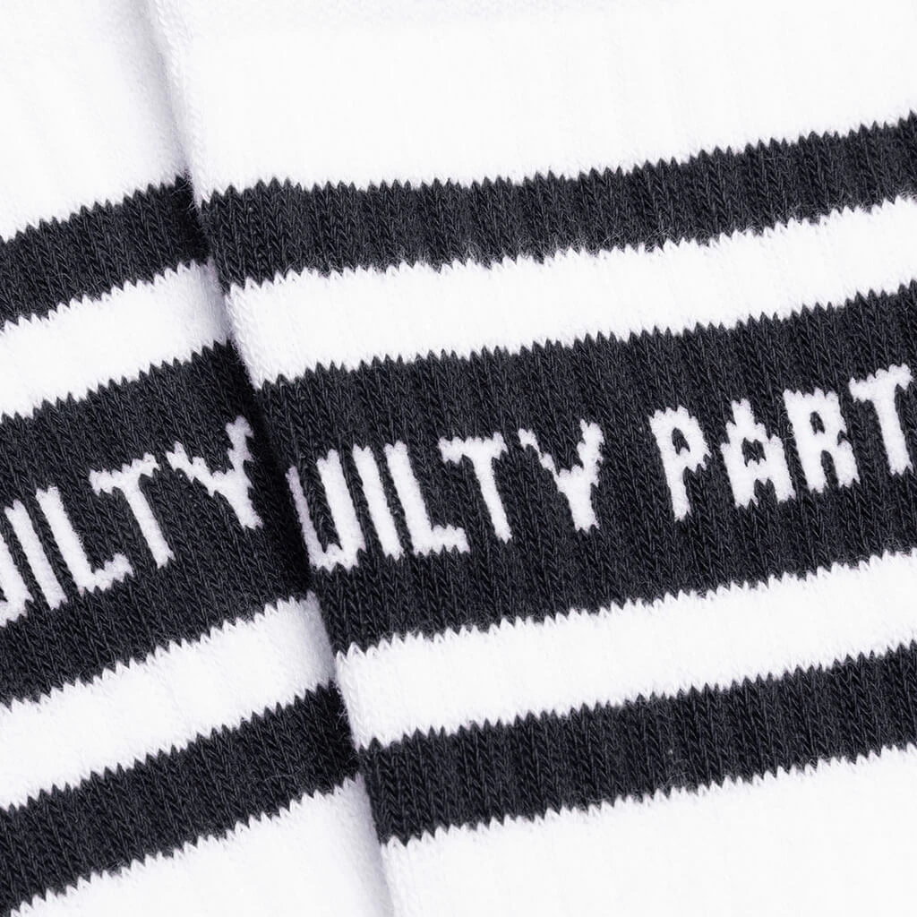 Skater Socks Type 3 - White/Navy 2 Skater Socks Type 3 - White/Navy - Image 2