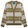 Windowpane Mohair Cardigan - Sage Multi