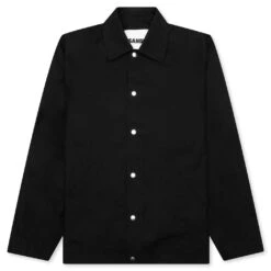 Jil Sander Logo Print Shirt Jacket - Black