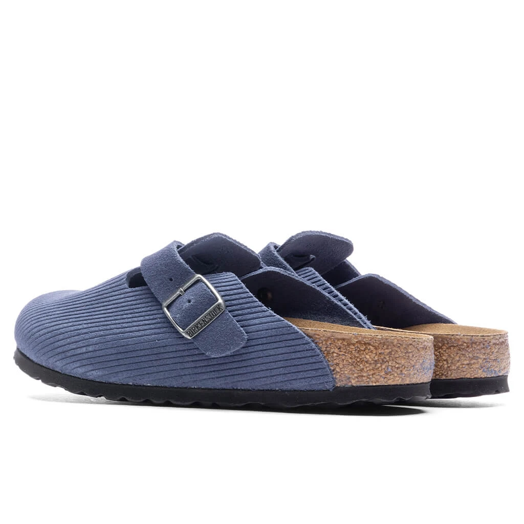 Birkenstock Women's Narrow Boston Suede Embossed - Indigo Blue 3 Birkenstock Women's Narrow Boston Suede Embossed - Indigo Blue - Image 3