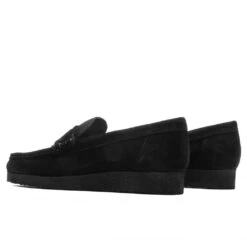 Clarks Women's Wallabee Loafer - Black Suede -Fashion Clothing Store Women s Wallabee Loafer Black Suede 26173509 09 08 23 Feature KN 5