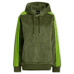 Adidas Originals Adidas X IVY PARK Corduroy Hoodie - Wild Pine/Solar Slime