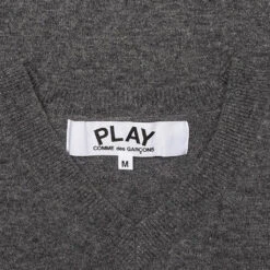 Gold Heart Sweater - Grey 6 Gold Heart Sweater - Grey -Fashion Clothing Store comme des garcons play gold heart sweater grey 2