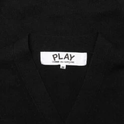 Knit Cardigan - Black -Fashion Clothing Store comme des garcons play knit cardigan black 2