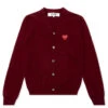 Knit Cardigan Red Heart - Burgundy