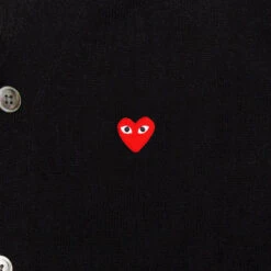 Little Red Heart Cardigan - Black -Fashion Clothing Store comme des garcons play little red heart cardigan black 4
