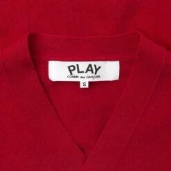 Small Heart Cardigan - Red 5 Small Heart Cardigan - Red -Fashion Clothing Store comme des garcons play small heart cardigan red 2