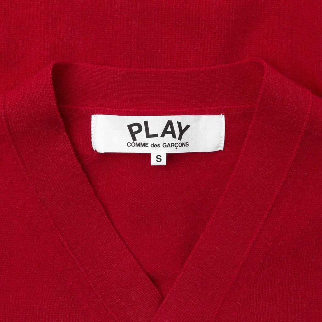 Small Heart Cardigan - Red 3 Small Heart Cardigan - Red - Image 3