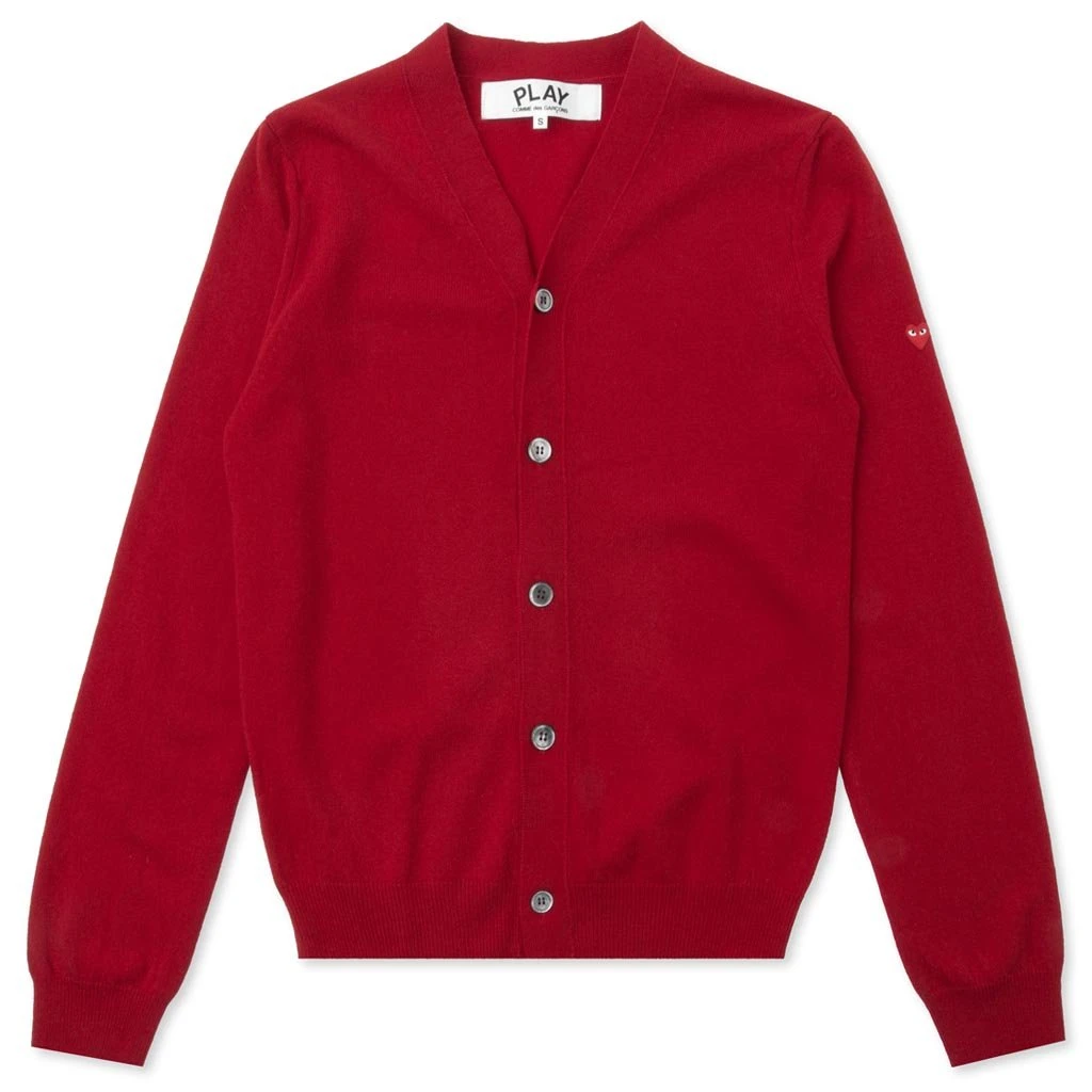 Small Heart Cardigan - Red 1 Small Heart Cardigan - Red