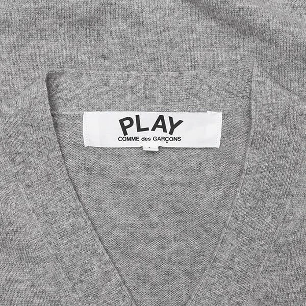 Woven V-Neck Cardigan - Light Grey 3 Woven V-Neck Cardigan - Light Grey - Image 3