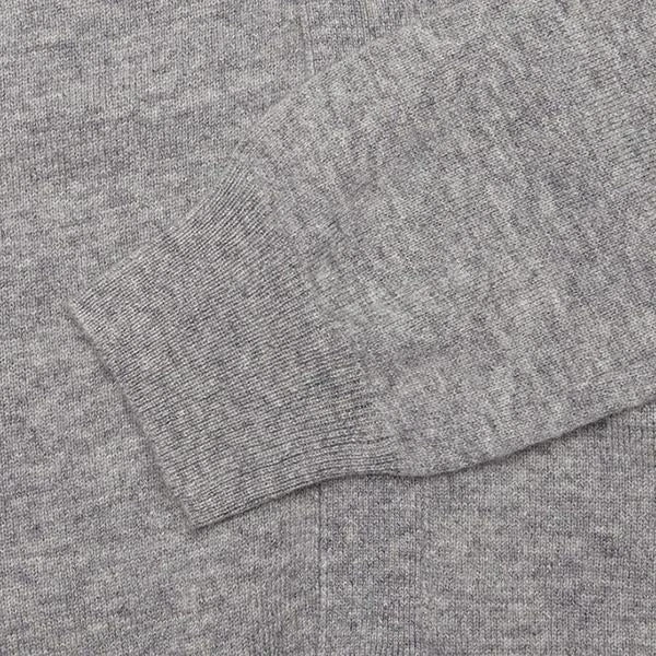 Woven V-Neck Cardigan - Light Grey 5 Woven V-Neck Cardigan - Light Grey - Image 5