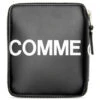 Comme Des Garcons Huge Logo Leather Wallet - Black