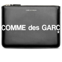 Comme Des Garcons SA5100 Huge Logo Leather Wallet - Black