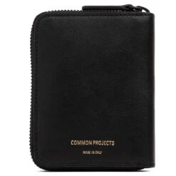 Common Projects Soft Leather Zip Coin Case - Black -Fashion Clothing Store common projects soft leather zip coin case black 9121 black 3
