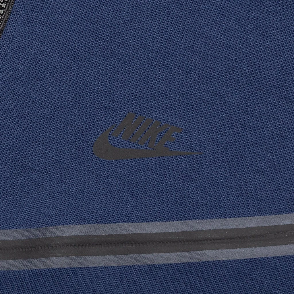 Nike Sportswear Tech Fleece Full Zip Up Hoodie - Midnight Navy 2 Nike Sportswear Tech Fleece Full Zip Up Hoodie - Midnight Navy - Image 2