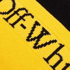 Color Block Off Crewneck - Black/Yellow -Fashion Clothing Store off white co virgil abloh color block off crewneck blackyellow 4