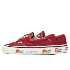 OG Era LX "Paisley" - Pompeian Red/White -Fashion Clothing Store vans vault og era lx paisley pompeian redwhite 3