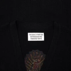 Classic Cardigan 'Type 3' - Black -Fashion Clothing Store wacko maria classic cardigan type 3 black 3