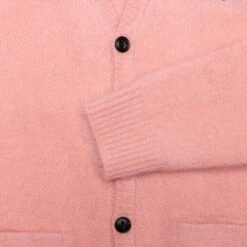 Mohair Cardigan 'Type 3' - Pink -Fashion Clothing Store wacko maria mohair cardigan type 3 pink 4